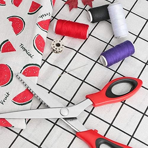 YAZEMKEL Pinking Shears Serrated 9 Inch | Professional Craft Zig Zag Cut Scissors thumbnail 7