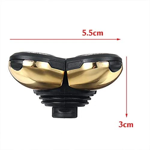 Ranjaner 5 Heads Beard Cutter Universal Electric Razor Shaver Head Rotary 4D Gold | Double Ring Blade thumbnail 4