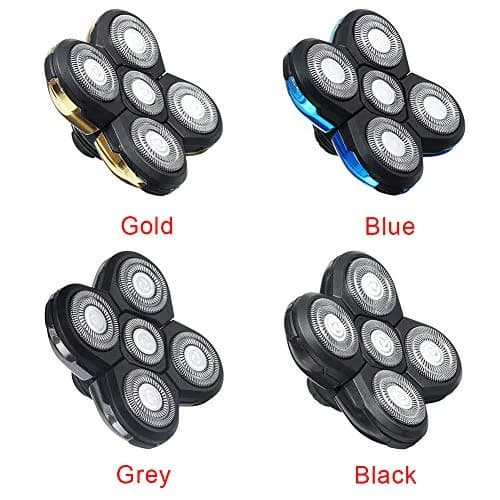 Ranjaner 5 Heads Beard Cutter Universal Electric Razor Shaver Head Rotary 4D Gold | Double Ring Blade thumbnail 5