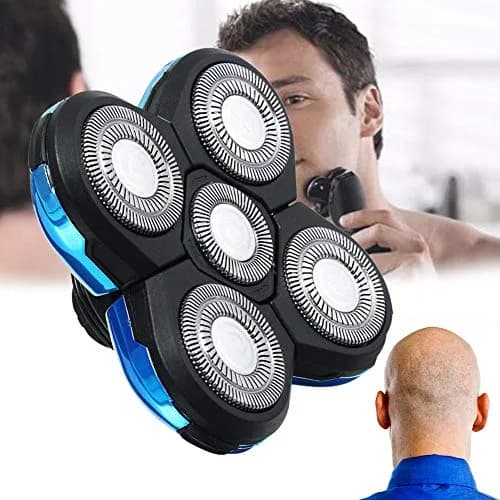 Ranjaner 5 Heads Beard Cutter Universal Electric Razor Shaver Head Rotary 4D Gold | Double Ring Blade thumbnail 7