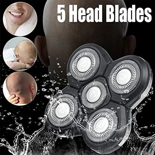 Ranjaner 5 Heads Beard Cutter Universal Electric Razor Shaver Head Rotary 4D Gold | Double Ring Blade thumbnail 8