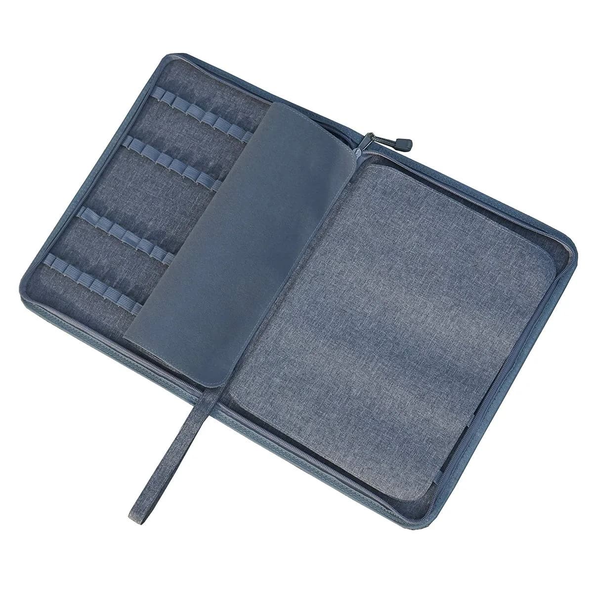 erofa 48 Fountain Pen Case, Rollerball Pen Holder Bag Pouch 33cm (12.99in) | Organizes Pens for Students & Professionals — Gray-48 Slots