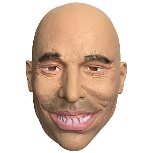 zhongcai Realistic Human Latex Mask Head (Male B) Yellow | Halloween Masquerade Costume thumbnail 1