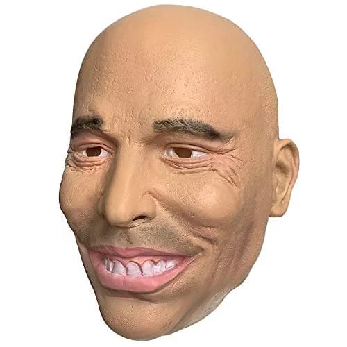 zhongcai Realistic Human Latex Mask Head (Male B) Yellow | Halloween Masquerade Costume thumbnail 3