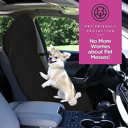 lebogner Waterproof Sweat Towel Car Seat Cover for Gym, Running, Swimming, Beach, Hiking | Universal Fit Anti-Slip Bucket Seat Protector (Black, 1-Pack) thumbnail 7