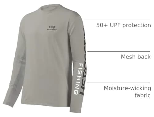 BASSDASH UV Sun Protection Long Sleeve T-Shirt for Men | UPF 50+ Breathable Fishing & Hiking Tee thumbnail 4