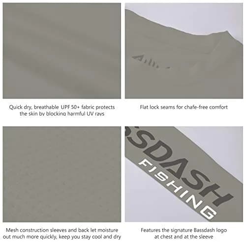 BASSDASH UV Sun Protection Long Sleeve T-Shirt for Men | UPF 50+ Breathable Fishing & Hiking Tee thumbnail 5