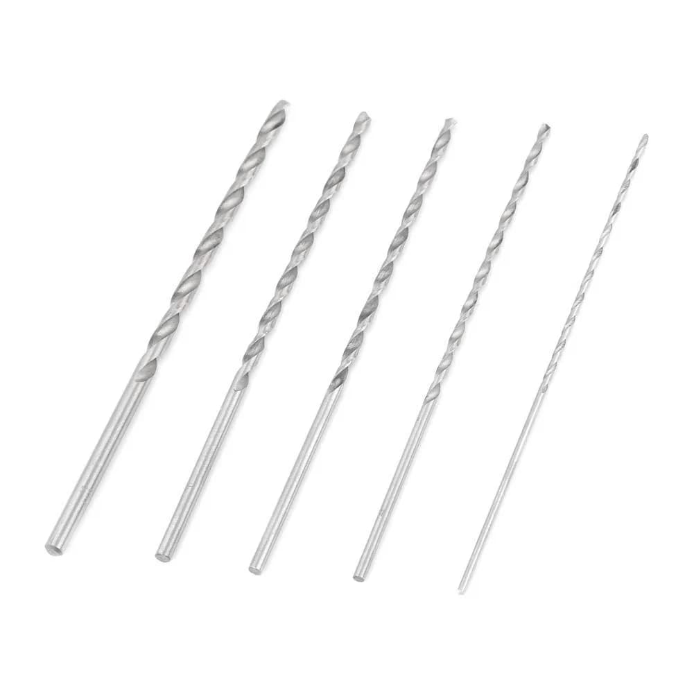 Fafeicy Extra Long Drill Bit Set, High Speed Steel, 2/3/3.5/4/5mm Diameter, 150mm Length for Wood - main product image