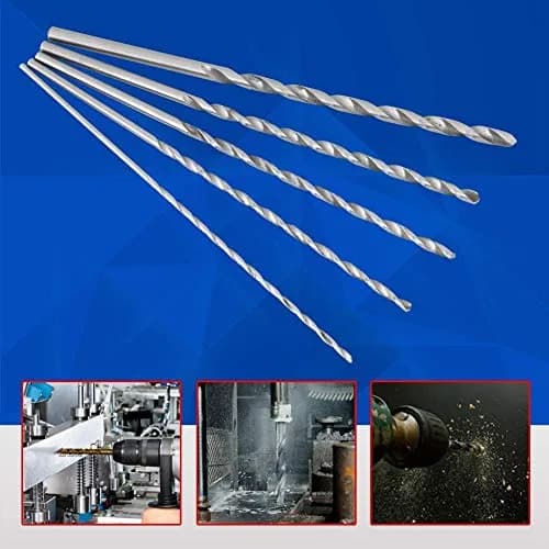 Fafeicy Extra Long Drill Bit Set, High Speed Steel, 2/3/3.5/4/5mm Diameter, 150mm Length for Wood thumbnail 6