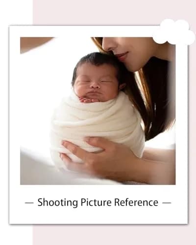 Zeroest Newborn Photography Wrap Baby Photo Prop Blanket (White, Small) | Soft Nylon & Spandex for Newborns thumbnail 2