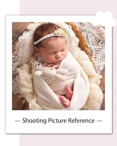 Zeroest Newborn Photography Wrap Baby Photo Prop Blanket (White, Small) | Soft Nylon & Spandex for Newborns thumbnail 3