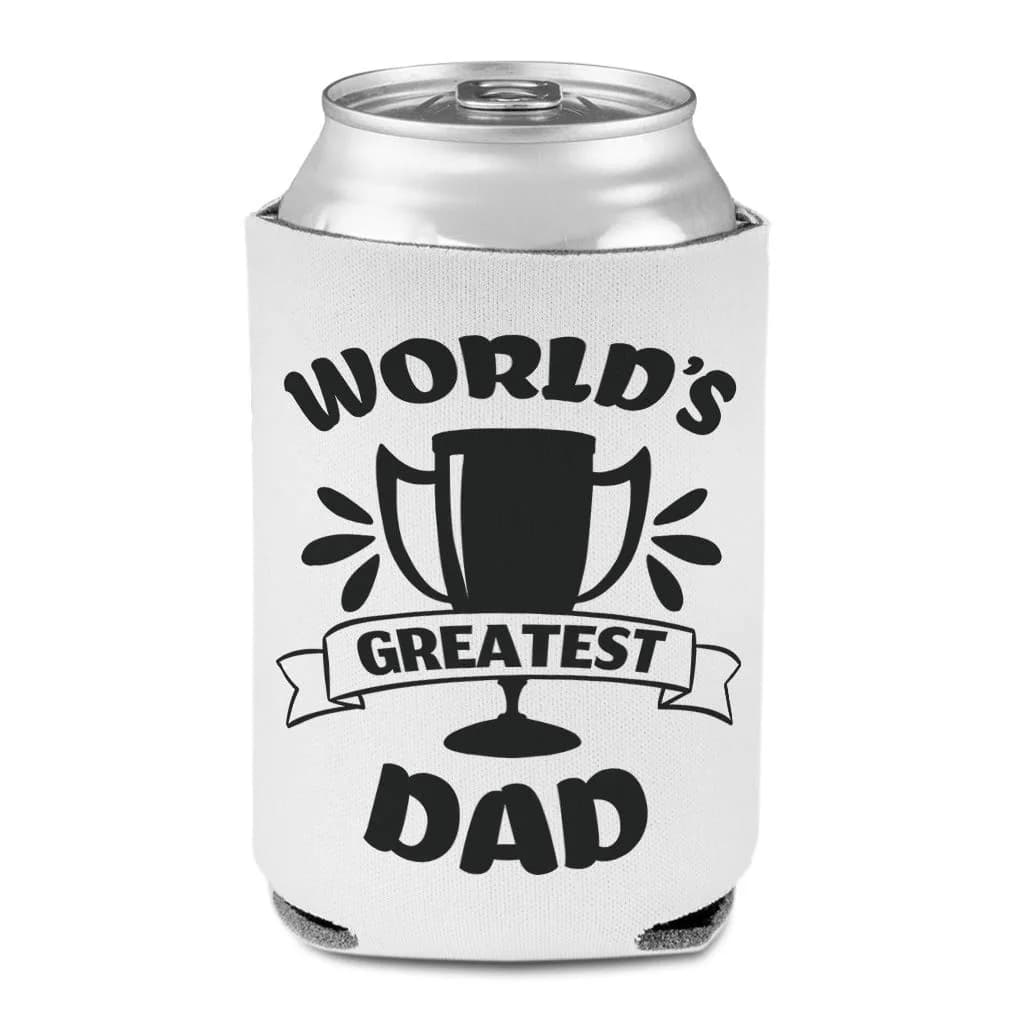 Style In Print World's Greatest Dad Beer Can Cooler Sleeve | Fits 12 oz Cans & Bottles - main product image