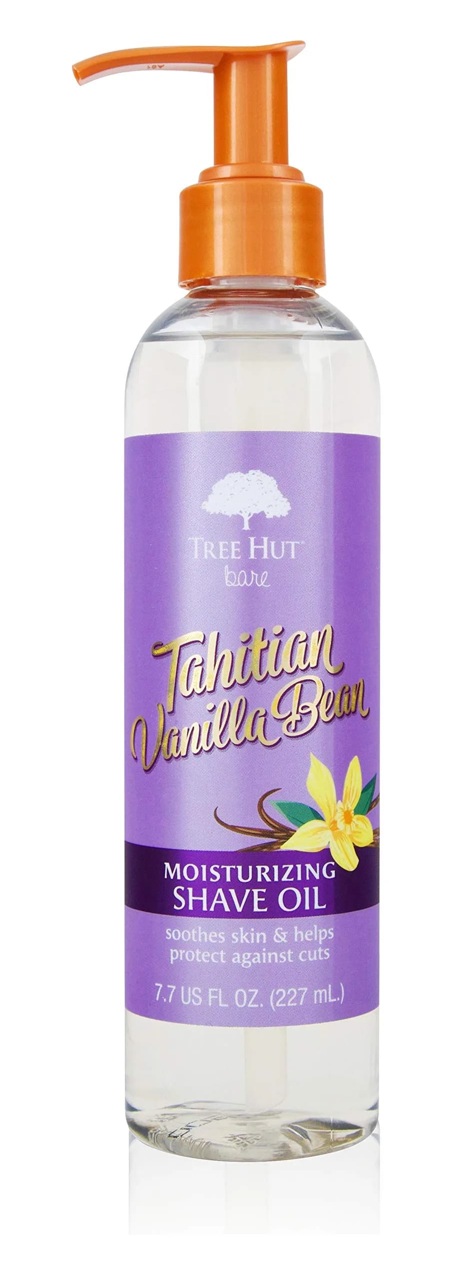 Tree Hut Bare Tahitian Vanilla Bean Moisturizing Shave Oil 221ml (7.7 Fl Oz) | Smooth Shave & Hydration — 7.7 Fl Oz