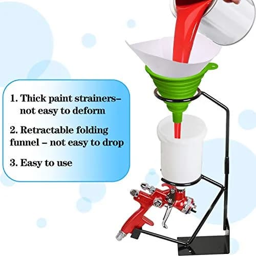 JANYUN 300 Pcs Paint Filter Strainer with Silicone Funnel | 149 Micron Nylon Mesh Cone for Automotive Spray Paint thumbnail 6