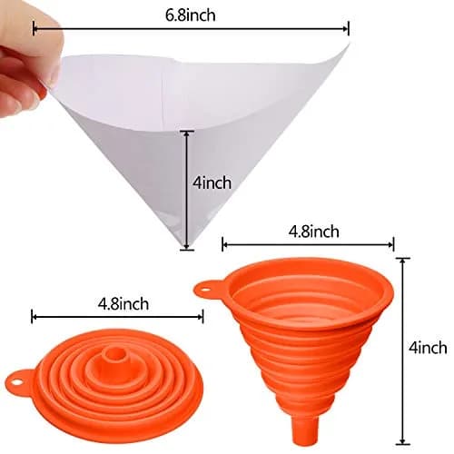 JANYUN 300 Pcs Paint Filter Strainer with Silicone Funnel | 149 Micron Nylon Mesh Cone for Automotive Spray Paint thumbnail 2
