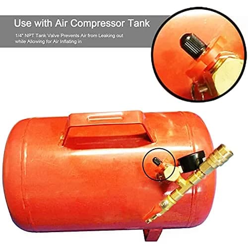 GODESON 1/4" NPT Brass Schrader Tank Valve 4-Pack | Anti-Corrosion, 200 PSI Max Working Pressure thumbnail 6