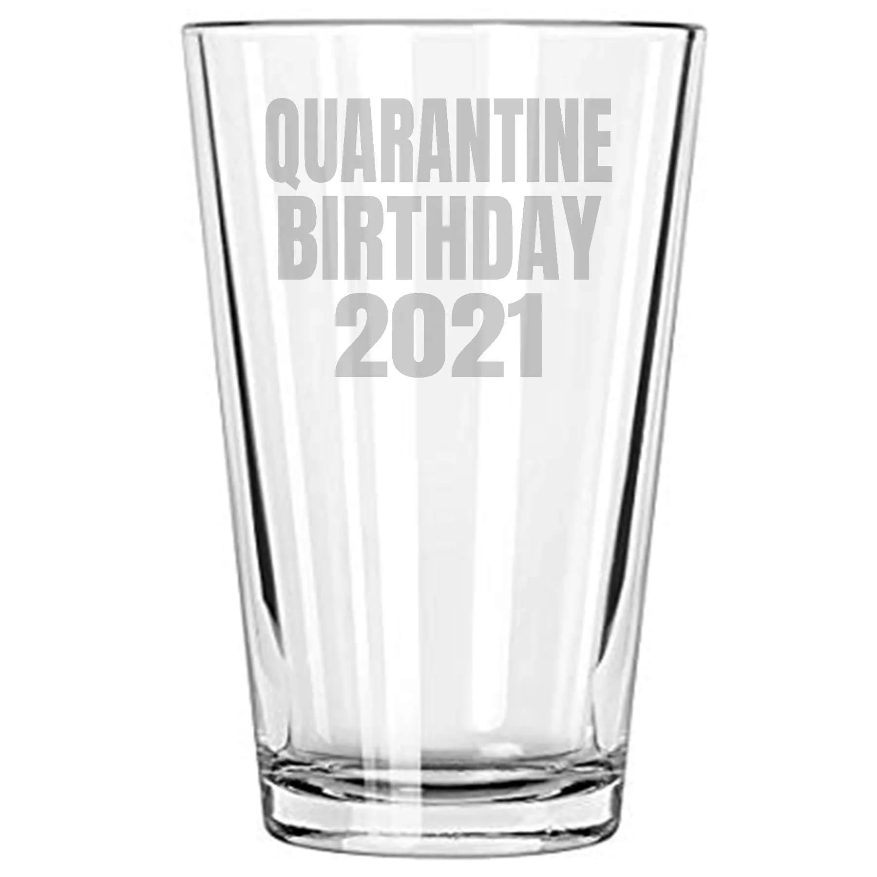 alankathy mug Happy Birthday Wine Glass 473ml (16 oz) | Etched Design, Dishwasher Safe - main product image
