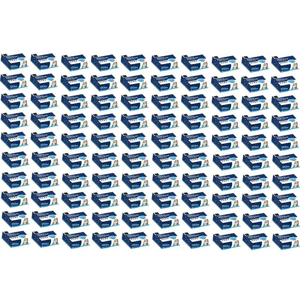 Samadhaan Disposable Face Mask | Pack of 10,000 | 3-Ply Breathable Mask with Adjustable Earloop for Safety & Comfort - main product image