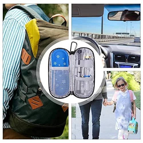 Yarwo Insulin Cooler Travel Case with 2 Ice Packs | Purple, 7.4 x 3.1 x 1.1 inches thumbnail 9