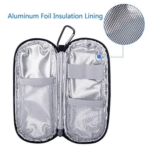 Yarwo Insulin Cooler Travel Case with 2 Ice Packs | Purple, 7.4 x 3.1 x 1.1 inches thumbnail 3