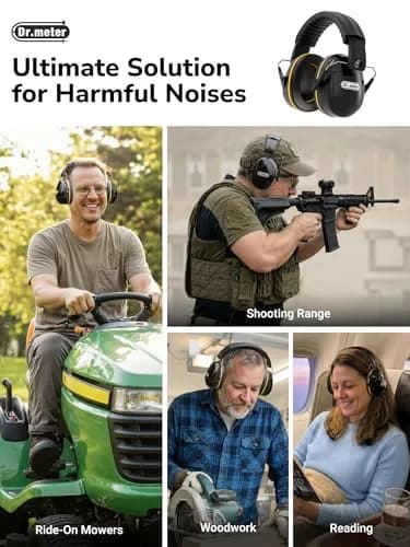 Dr.meter FM-1B Noise Cancelling Earmuffs for Adults & Kids | 31dB SNR (26dB NRR) Noise Reduction thumbnail 4