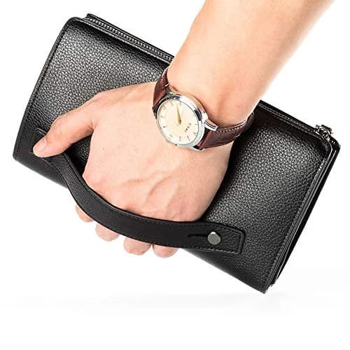 Valentoria Long Faux Leather Clutch Wallet for Men 21.01cm x 3.99cm x 13cm (8.27" x 1.57" x 5.12") | RFID Blocking Business Handbag thumbnail 5