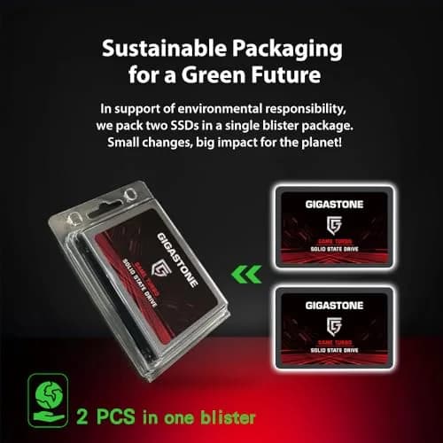 Gigastone 128GB Game Turbo SSD 2-Pack | Up to 500MB/s with SLC Caching for Gaming & PC thumbnail 2