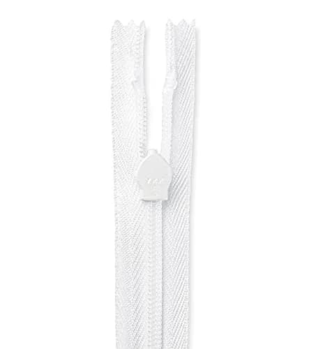 Lakesstory Invisible White Zipper 16 inch (40.6 cm) | Smooth Nylon & Polyester for Sewing & Crafts thumbnail 8