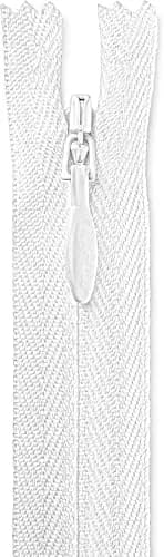 Lakesstory Invisible White Zipper for Sewing 18" (45.7 cm) | Smooth Nylon Craft Zipper thumbnail 1
