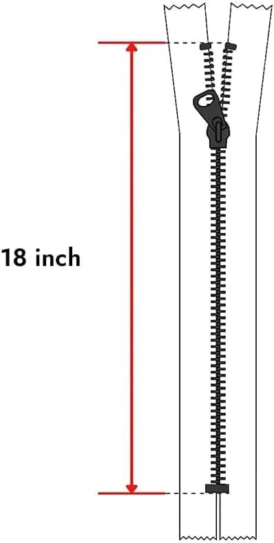 Lakesstory Invisible White Zipper for Sewing 18" (45.7 cm) | Smooth Nylon Craft Zipper thumbnail 2