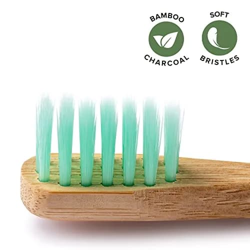 GREENZLA Kids Bamboo Toothbrush | Soft Charcoal Bristles for Sensitive Gums thumbnail 5