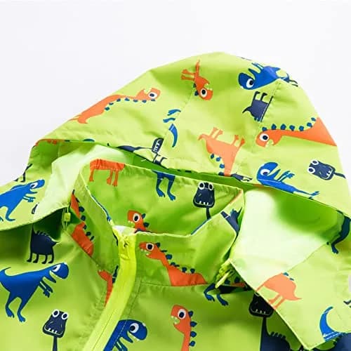 IjnUhb Waterproof Hooded Jacket for Boys Girls 3T | Windproof & Rainproof Outdoor Coat thumbnail 5