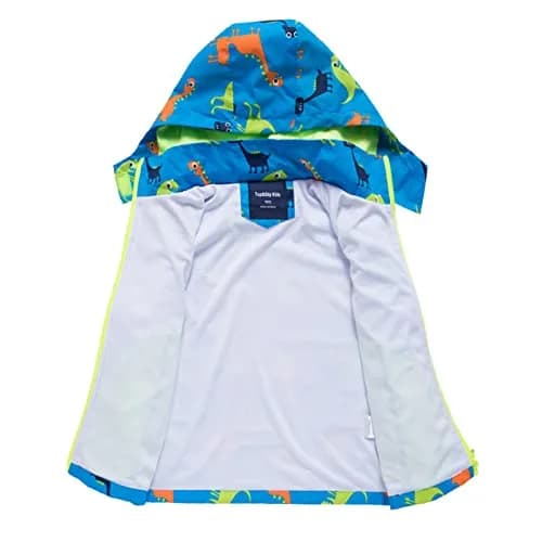 IjnUhb Waterproof Hooded Jacket for Boys & Girls 6-7 Years | Windproof & Rainproof Outdoor Coat thumbnail 4