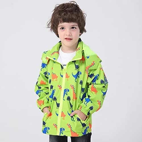 IjnUhb Waterproof Hooded Jacket for Boys Girls 6T | Windproof & Rainproof Kids Coat thumbnail 2