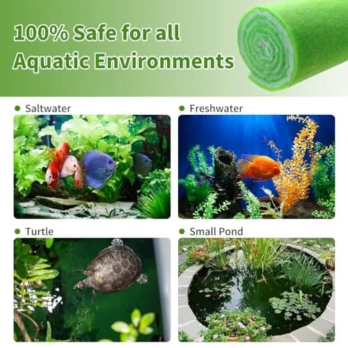 AQUANEAT Aquarium Filter Media Pad Dual Density 72" x 12" | Crystal Clear Water thumbnail 4
