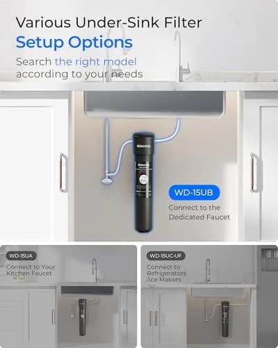 Waterdrop 15UB Under Sink Water Filter System with Dedicated Faucet, 19000 Gallons (730 Days) | Reduces PFAS, Lead, Chlorine thumbnail 6
