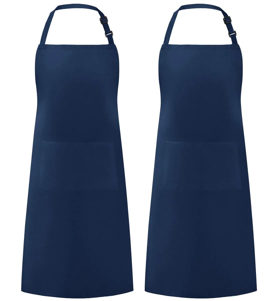 Syntus Nautical Blue Bib Apron 2-Pack | Adjustable, Water-Resistant, 2 Pockets - main product image