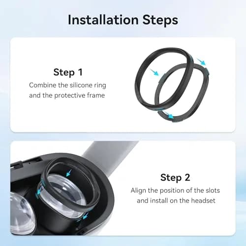 AMVR Glasses Spacer Compatible with Oculus Quest 2 & Rift S | Soft Silicone Anti-Scratch Ring, 3 Sizes, Protect VR Lens & Prescription Glasses thumbnail 6