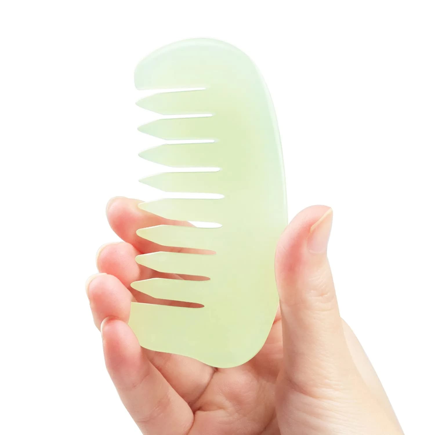 LEOSENSE Scalp Massage Comb for Hair Growth & Stress Relief | Jade Gua Sha Head Scratcher (55g) - main product image