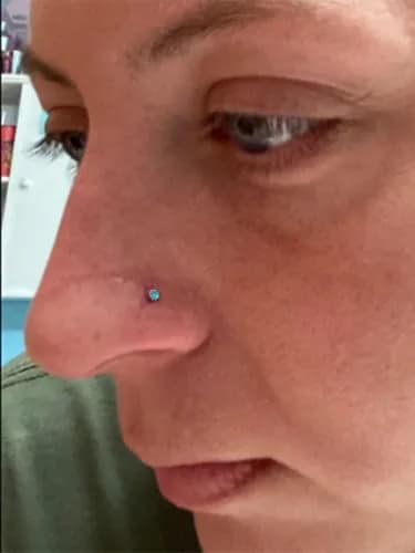 SLVIEKAE Blue Nose Piercing Kit, Single Use Nostril Puncture Tool with Cubic Zirconia Stud | 18 Gauge thumbnail 3