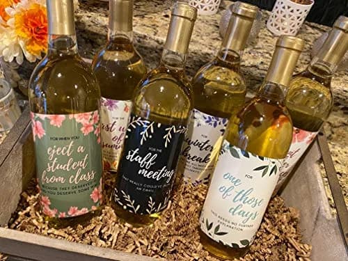 Harper & Ivy Designs Teacher Appreciation Wine Bottle Labels | Funny Gifts for Women & Teachers thumbnail 4