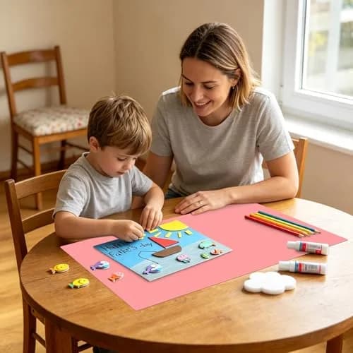 QPIX DIGITAL Extra Large Silicone Craft Mat 60x40 cm (23.62x15.75 inches) | BPA-Free Food-Grade Silicone for Kids Crafts, Baking, and Dining thumbnail 9