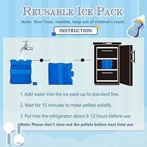 Teamoy Breastmilk Ice Pack Medium 16.8cm x 19cm x 5.4cm | BPA-Free Ice Pack for Breastmilk Storage thumbnail 5