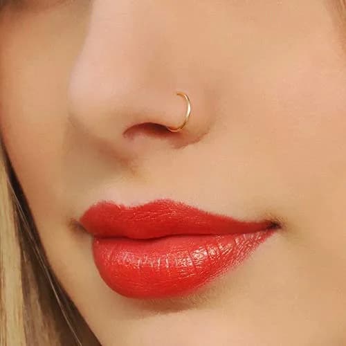 M MOOHAM Nose Rings for Women, 20g Gold Nose Ring Hoop 5mm | Hypoallergenic Surgical Steel thumbnail 3