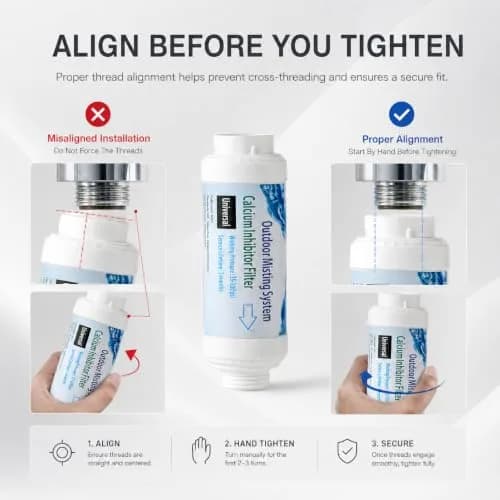 H&G lifestyles Misting System Calcium Inhibitor Filter | Protects Nozzles & Improves Water Quality thumbnail 2