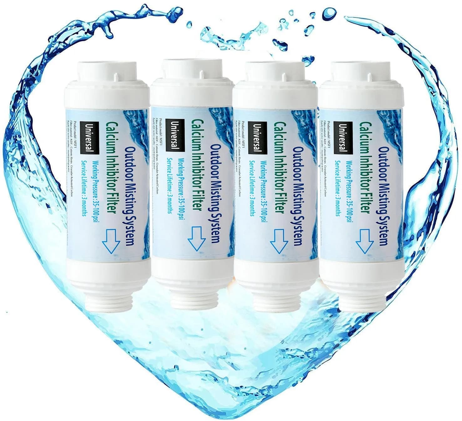 H&G lifestyles Calcium Inhibitor Filter for Misting System 254 g (9 oz) Pack of 4 | Protects Nozzles & Improves Water Flow