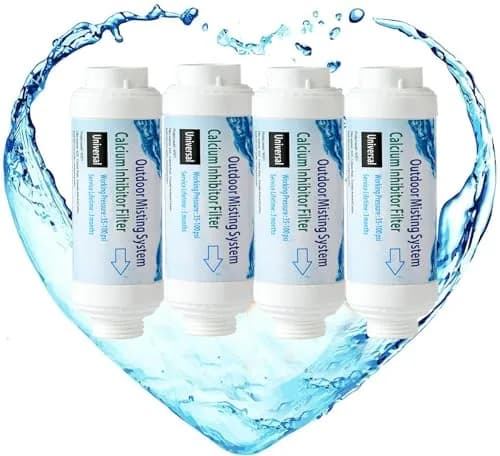 H&G lifestyles Calcium Inhibitor Filter for Misting System 254 g (9 oz) Pack of 4 | Protects Nozzles & Improves Water Flow thumbnail 1
