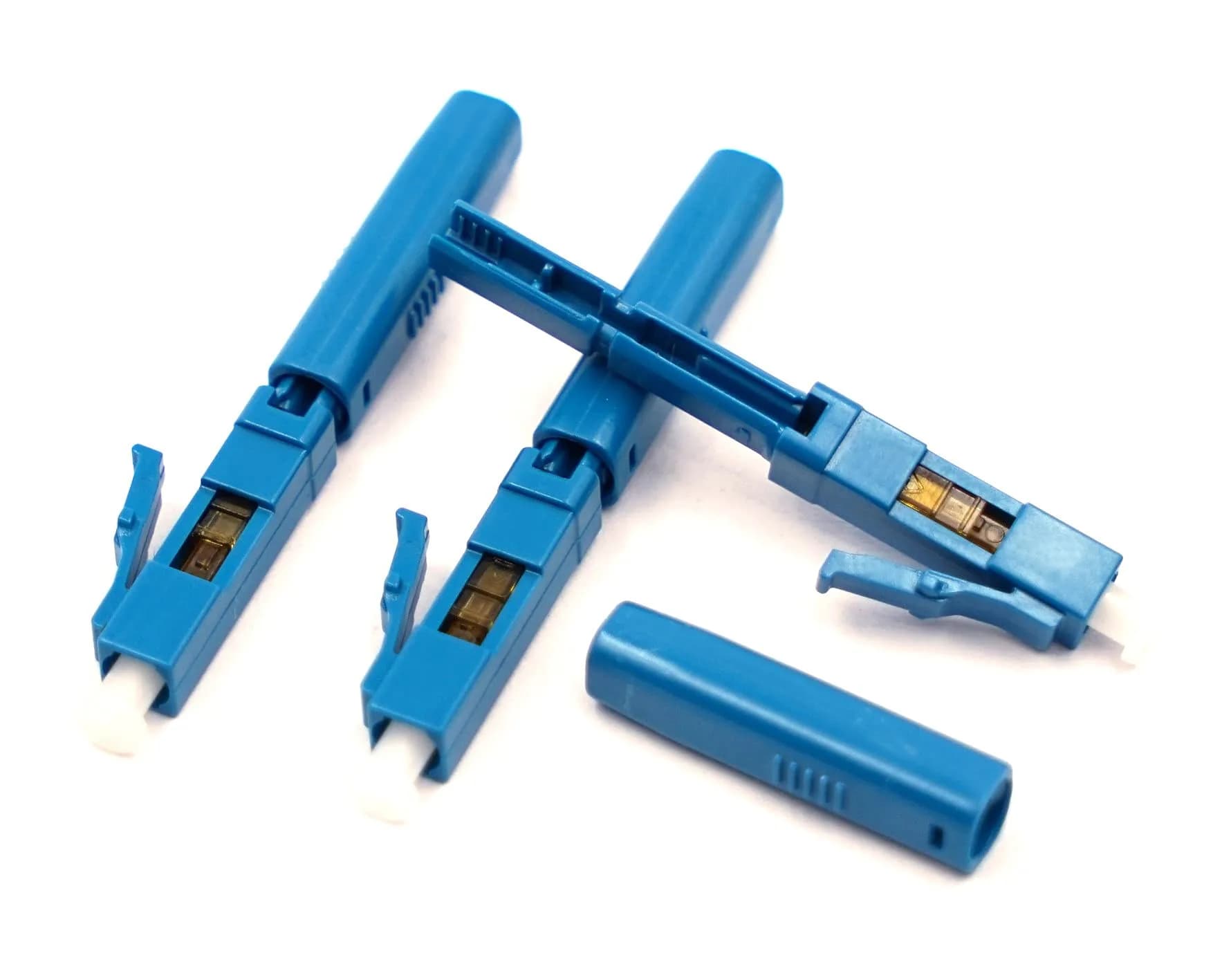 Leite SC APC Fiber Optic Quick Connector 10-Pack | Reusable Mechanical Fast Connectors for FTTH CATV Network — LC/UPC