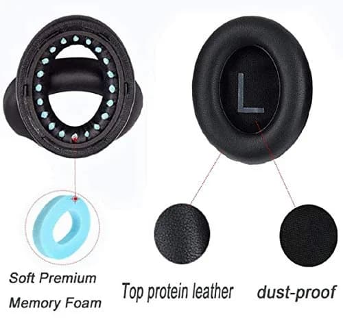 Luckvan Replacement Ear Pads for Bose 700 Headphones - NC700 Ear Pads Cushion, Black (5 in x 4 in x 0.5 in) thumbnail 2