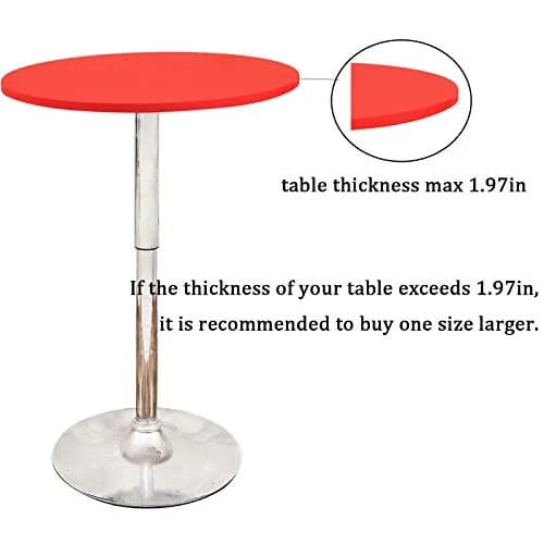 JISEN 30 Inch Round Tablecloth A-Navy | Stretchable Fitted Spandex Cover thumbnail 4